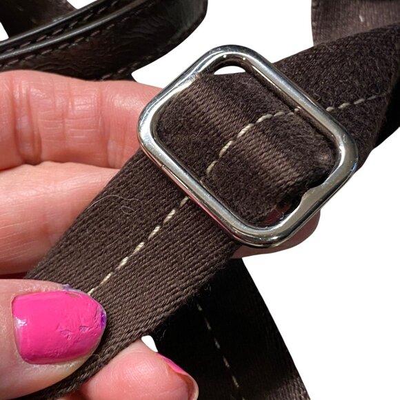 Coach Signature Brown & Tan Crossbody Bag Adjustable Strap logo F19220 coach - Picture 6 of 12